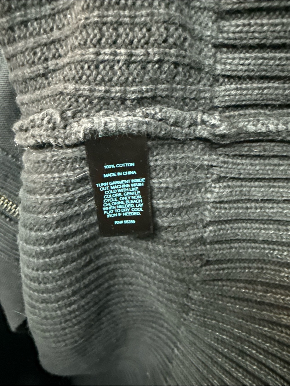 Express Black Ribbed Knit Cardigan - Picture 4 of 5